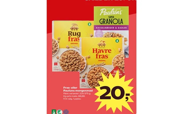 Fras - or pauluns breakfast product image