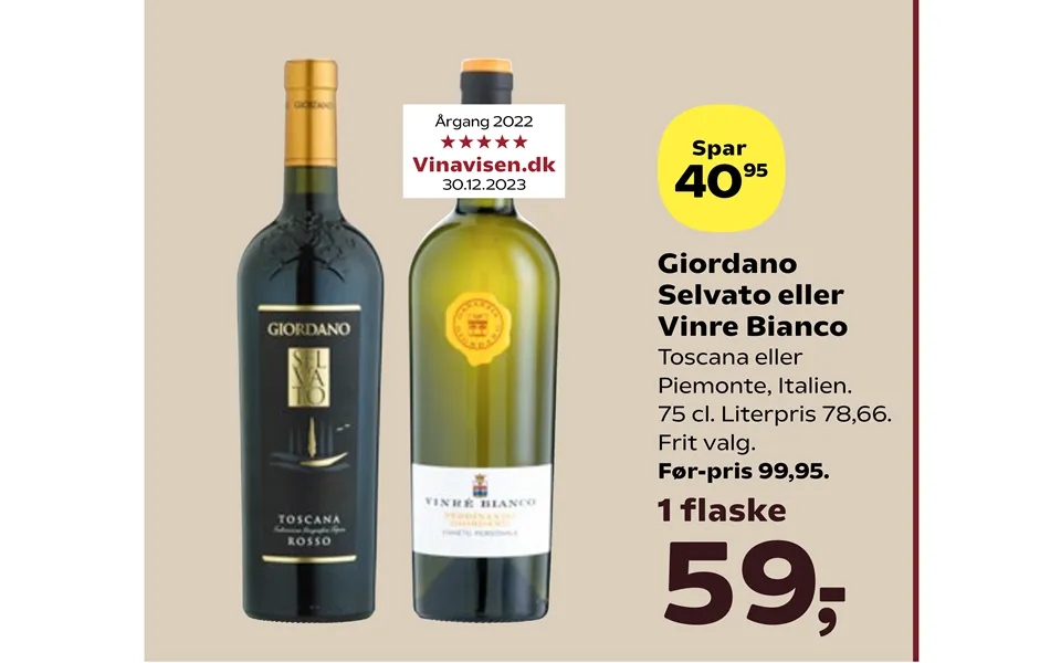 Giordano Selvato Eller Vinre Bianco