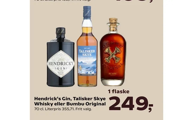 Hendrick's Gin, Talisker Skye Whisky Eller Bumbu Original product image