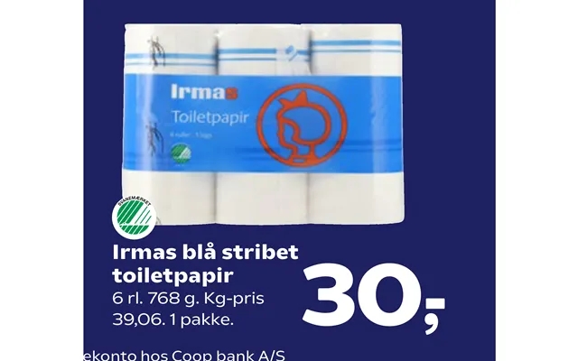 Irmas blue striped toilet paper product image