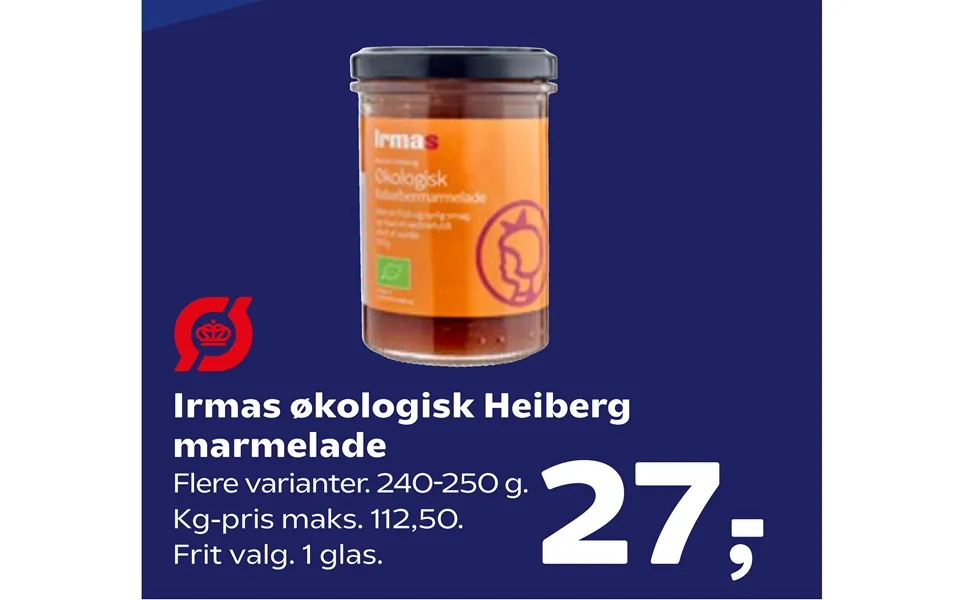 Irmas Økologisk Heiberg Marmelade