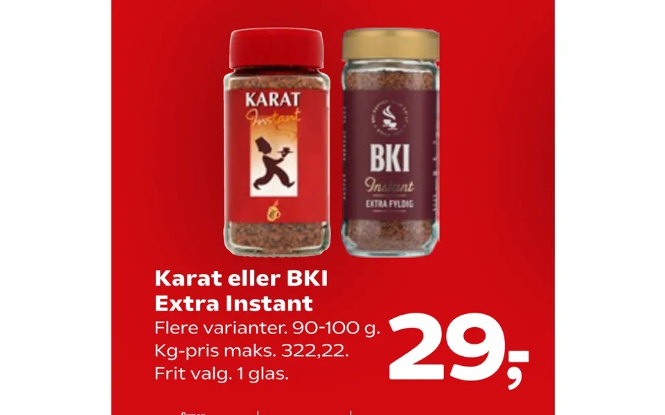 Karat Eller Bki Extra Instant