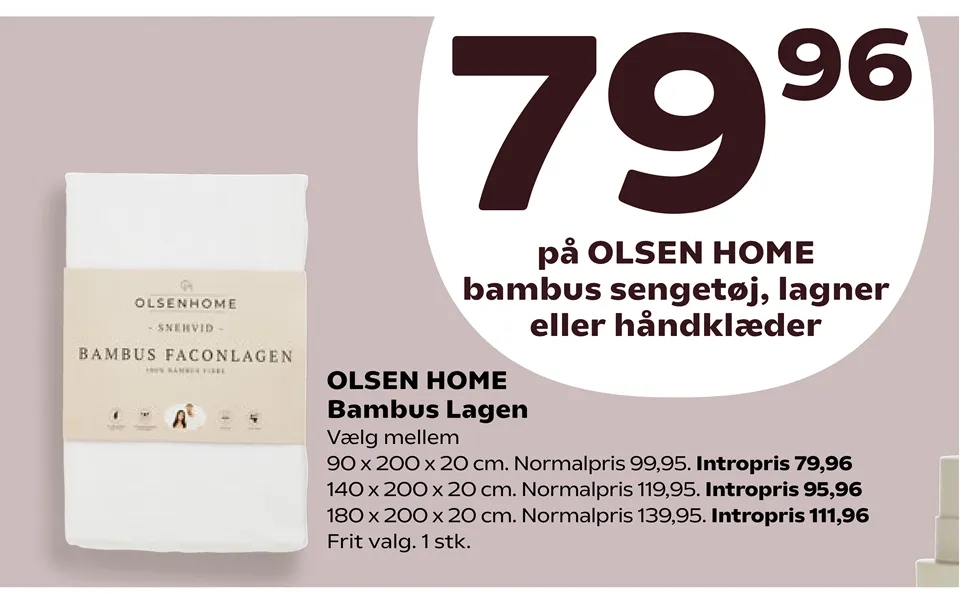 Olsen home bamboo sheet