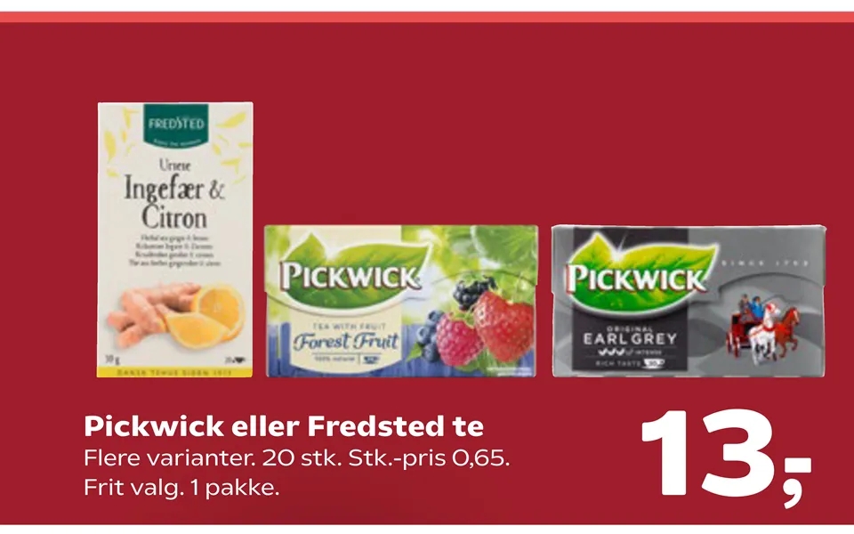 Pickwick Eller Fredsted Te