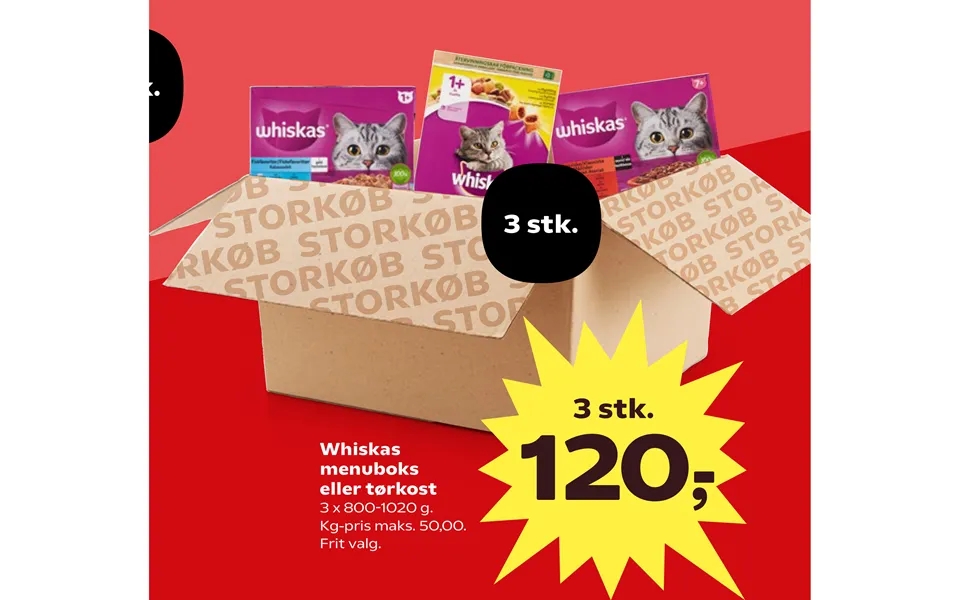 Whiskas Menuboks Eller Tørkost