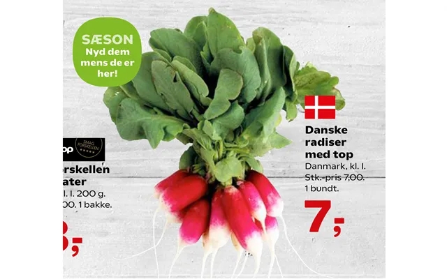 Danish radishes with top product image