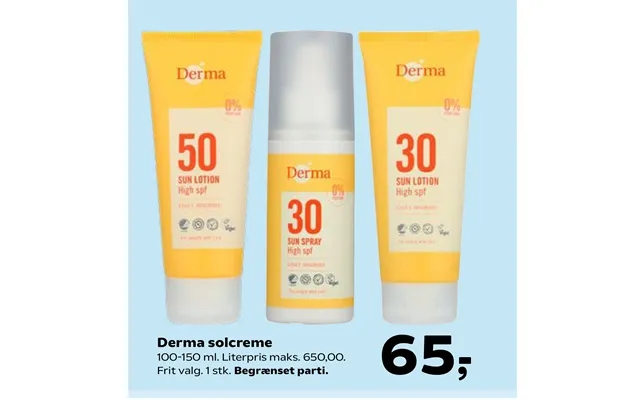 Derma sunscreen product image