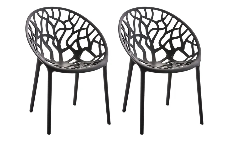 2X decorative garden chairs - stackable
