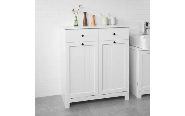 Bathroom Cabinet With Laundry Baskets Past, The Laws 2 Drawers - White product image