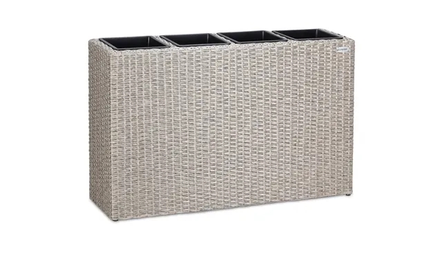 Blomsterkasse 4 Inderpotter Polyrattan Plantekasse - 95x27x60 Cm product image