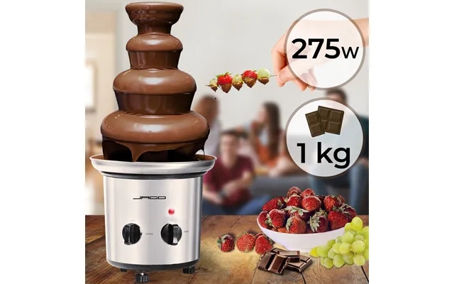 Chocolate fountain 275w - 4 floors, . 1 Kg chokoladekapacitet, silver product image