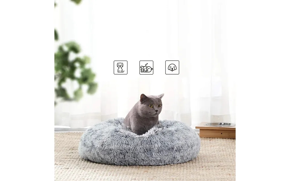 Circular bed to dogs cats - gray