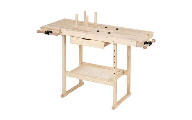 Høvlebænk - 127x58x83 Cm, Spændepatron, Skruestik Og Skuffe, Max 200 Kg product image