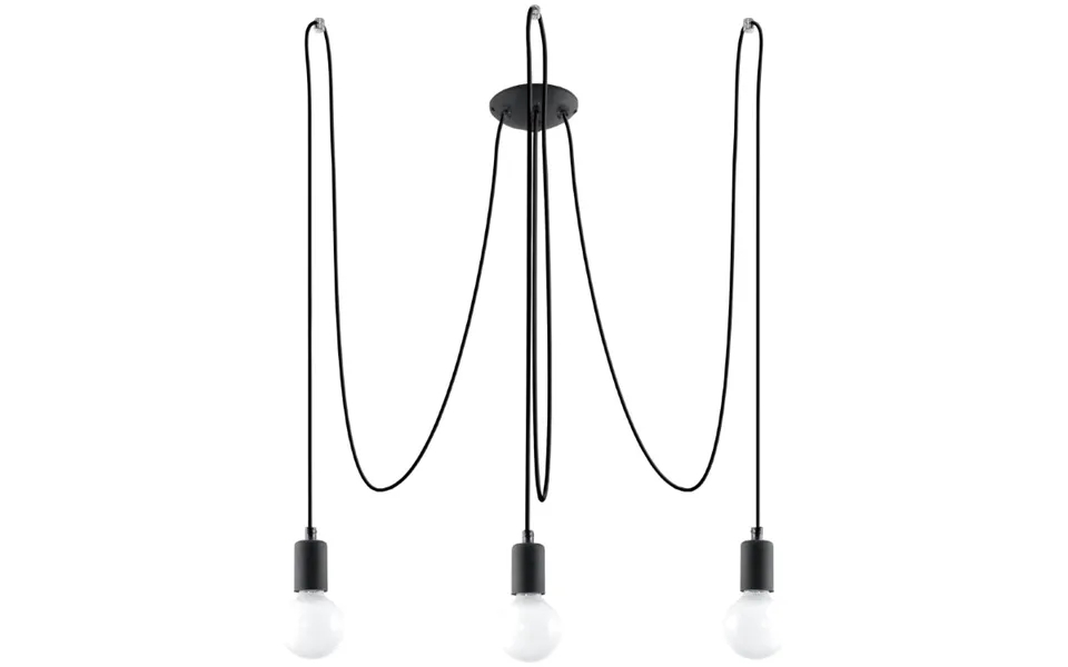 Chandelier Edison 3 Black