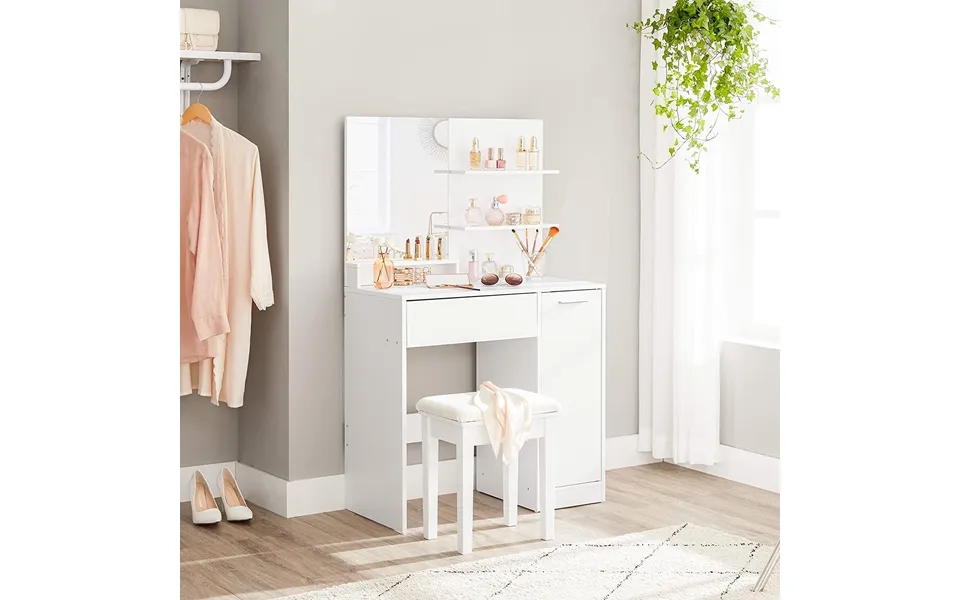 Modern dressing table makeup table with spejl - 80 x 40 x 132 cm