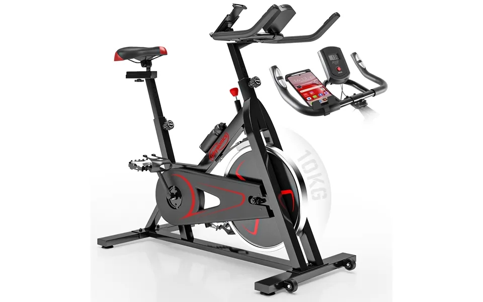 Exercise bike - with lcd display, ergometer, heart rate monitor, max 120 kg