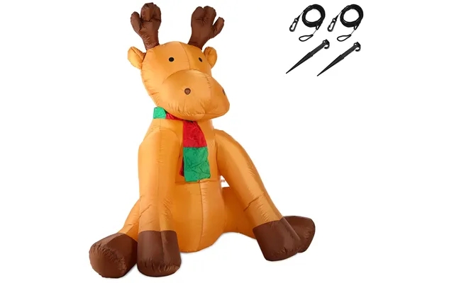 Inflatable reindeer 180 cm part illuminated mounting material ip44 outdoor weatherproof christmas decoration christmas figure christmas product image
