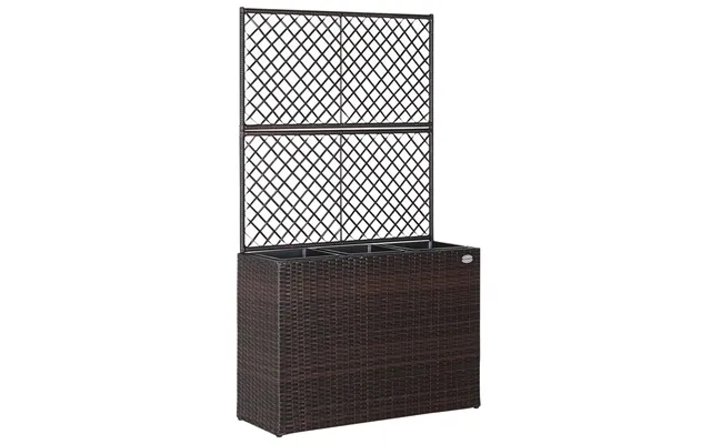 Polyrattan Blomsterkasse Med Espalier - 83 X 30,5 X 60 Cm product image