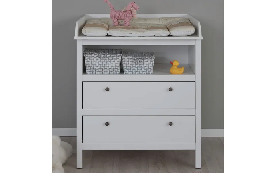Changing dresser with open space past, the laws 2 drawers - b 90 x d 78 x h 104 cm