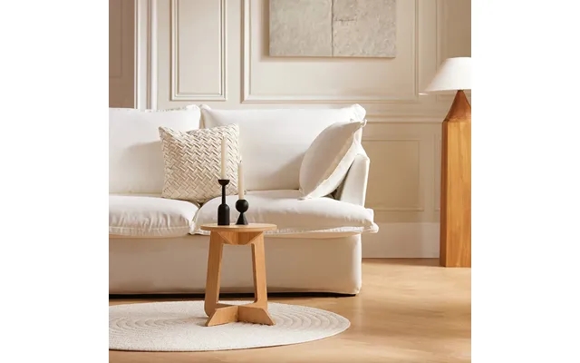 Rundt Sidebord Sofabord I Japandi-stil - Træ product image