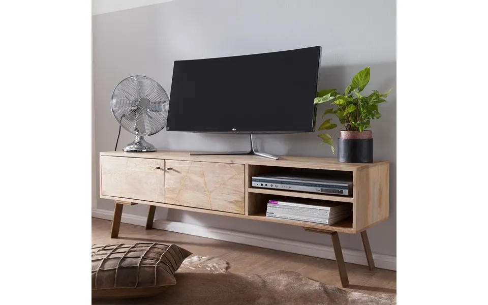 Sieve Tubes Tv Cabinet In Massively Træ - 145 X 47 X 35 Cm