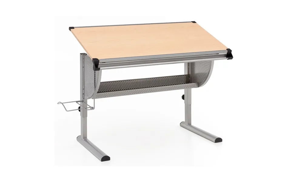 Desk in beechwood - adjustable past, the laws with hældningsfunktion