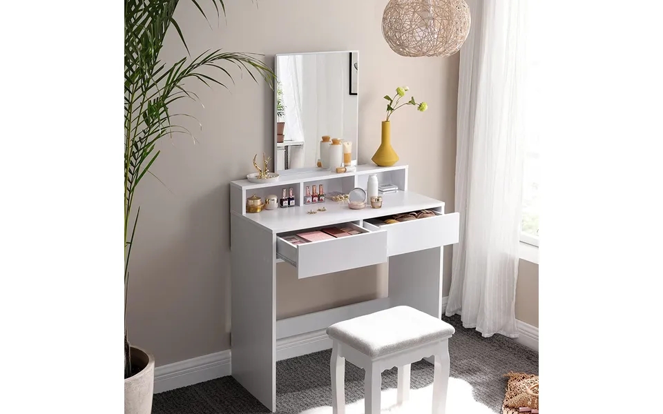Dressing table make-up table with great spejl - 80 x 40 x 140 cm