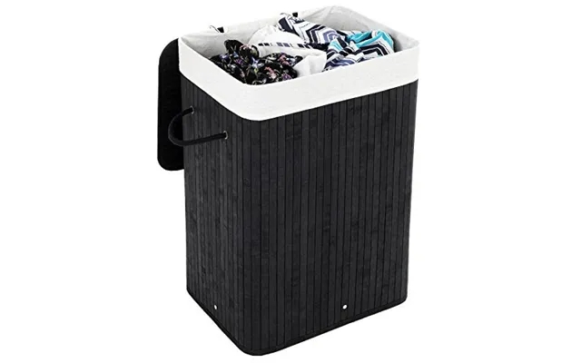Laundry basket in dark bamboo, sort - 72 l product image