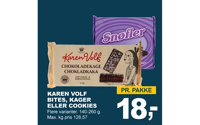 Karen volf bites, cakes or cookies product image