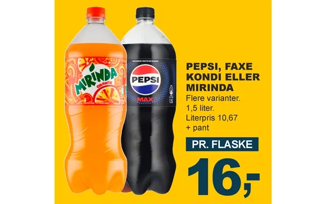 Pepsi, fax physical or mirinda product image