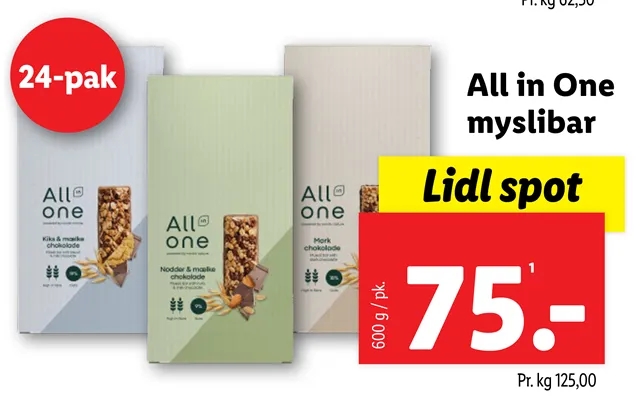All in one muesli bar product image