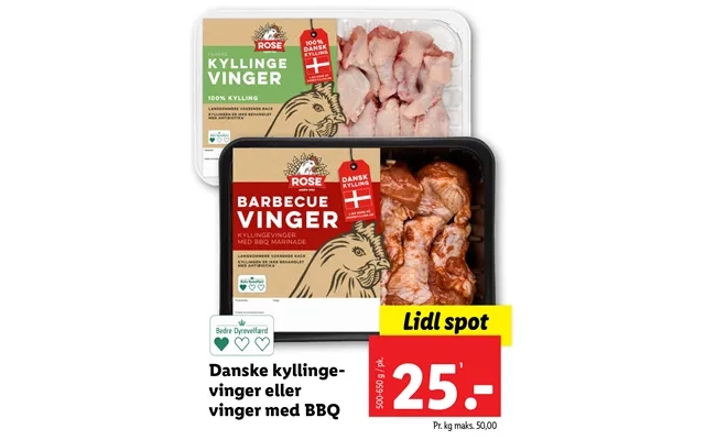 Danish chicken wings or wings with bbq product image