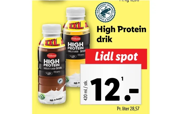 High protein beverage product image