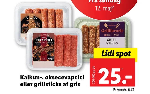 Turkey-, oksecevapcici or grillsticks of pig product image