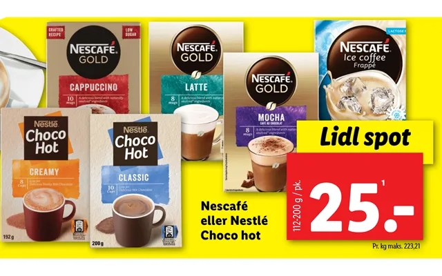 Nescafe or nestle choco hot product image