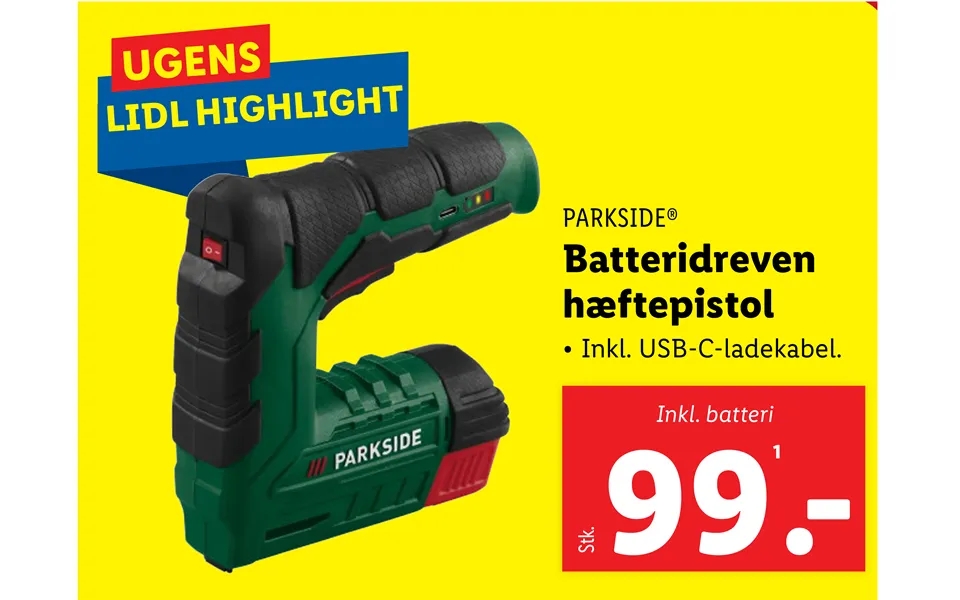 Batteridreven Hæftepistol