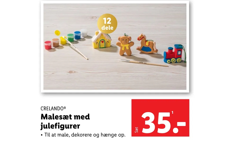 Malesæt Med Julefigurer