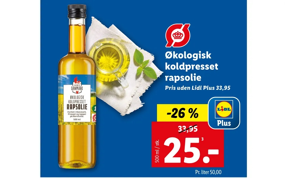 Økologisk Koldpresset Rapsolie