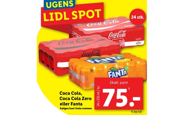 Coca Cola, Coca Cola Zero Eller Fanta product image