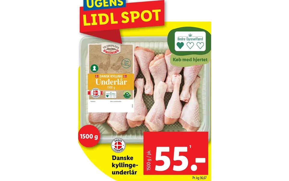 Danske Kyllingeunderlår
