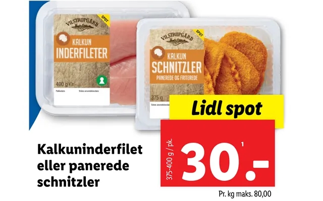 Kalkuninderfilet or breaded schnitzels product image