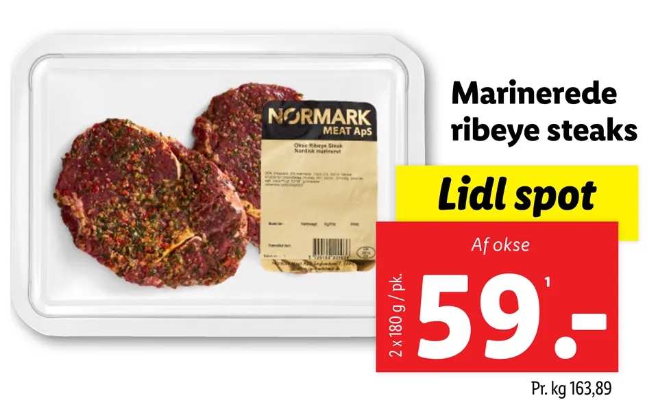 Marinerede Ribeye Steaks