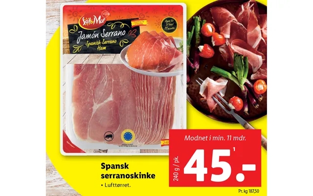Spanish serrano ham product image