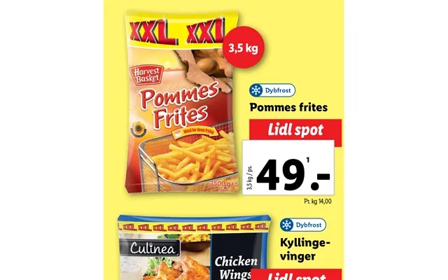 French frites chicken wings product image