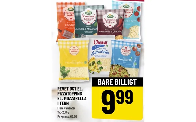 Grated cheese el.Pizza topping in cubes product image