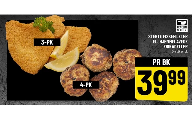 Fried fish fillets meatballs product image