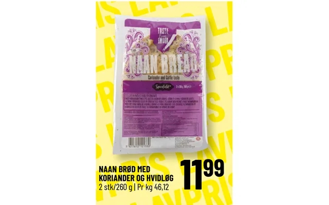 Naan bread with coriander past, the laws garlic product image