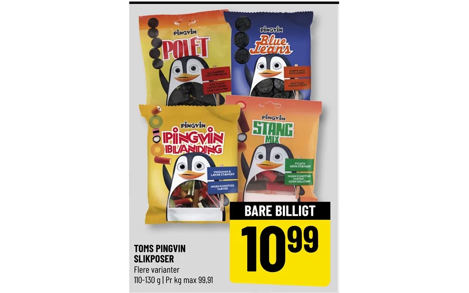 Toms penguin candy bags