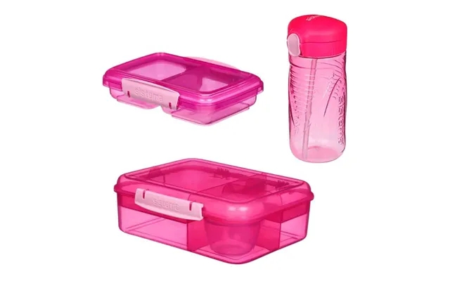 Sistema lunch box bundle 4 - pink product image