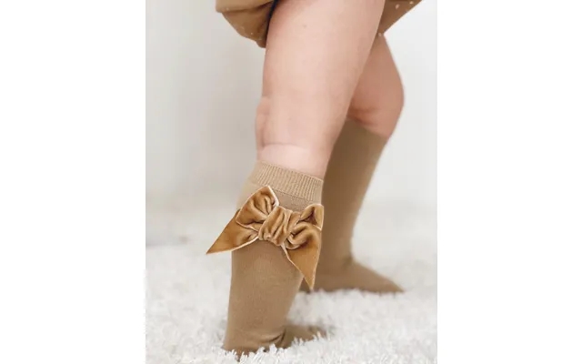 Condor stockings with velours bow beige - 0-3 months. product image